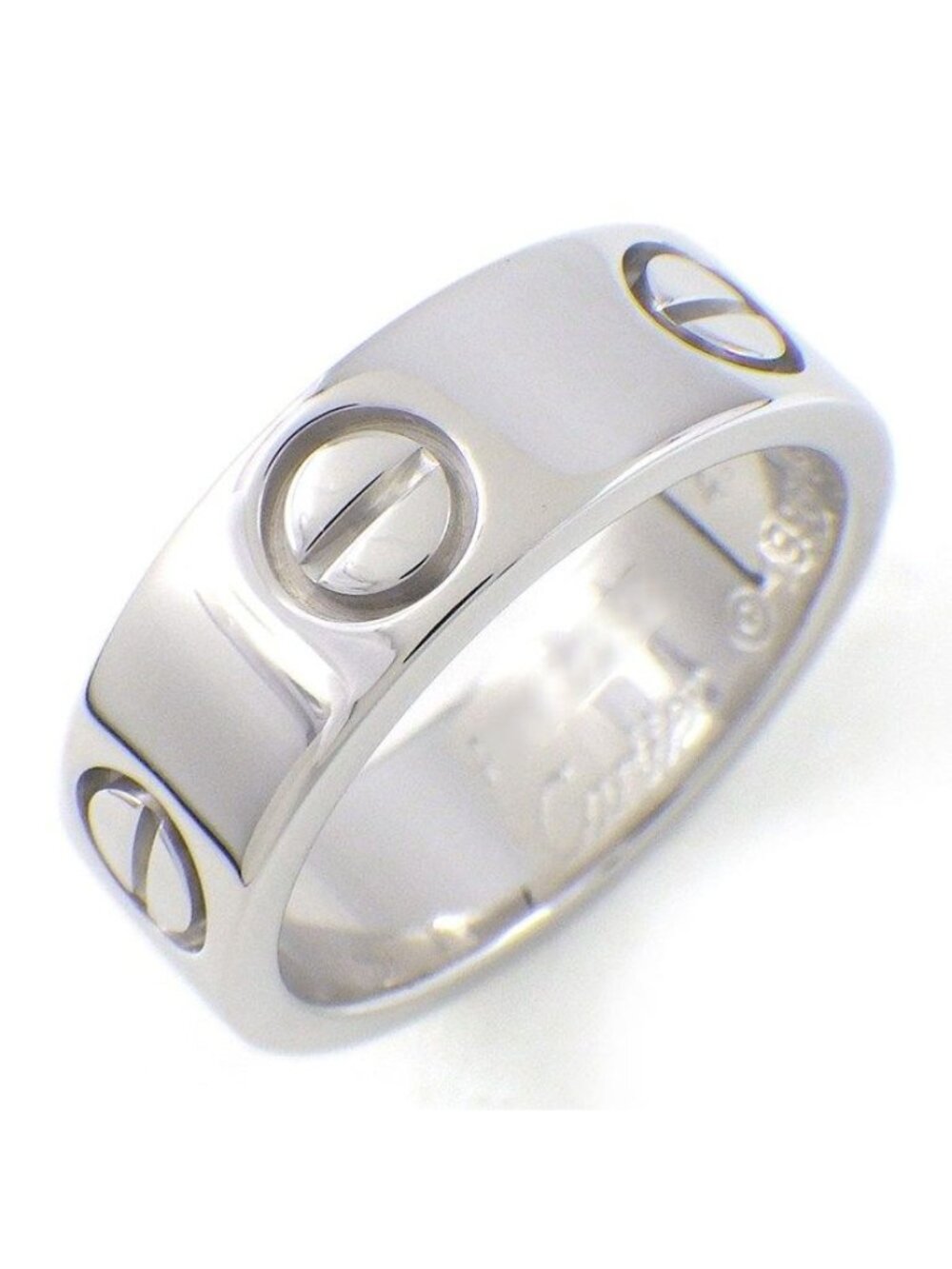 Cartier Ring Love Classic Model 18k White Gold